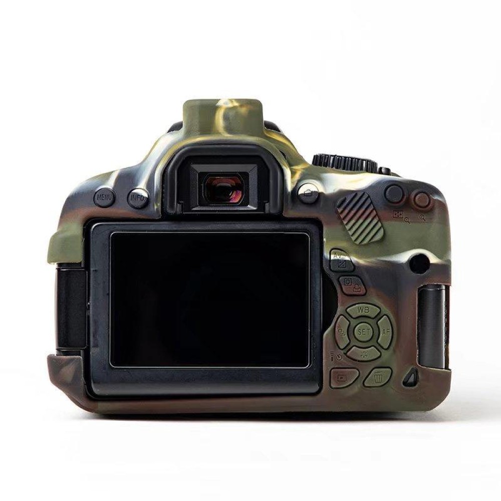 For Canon EOS 600D Soft Silicone Protective Case(Camouflage)