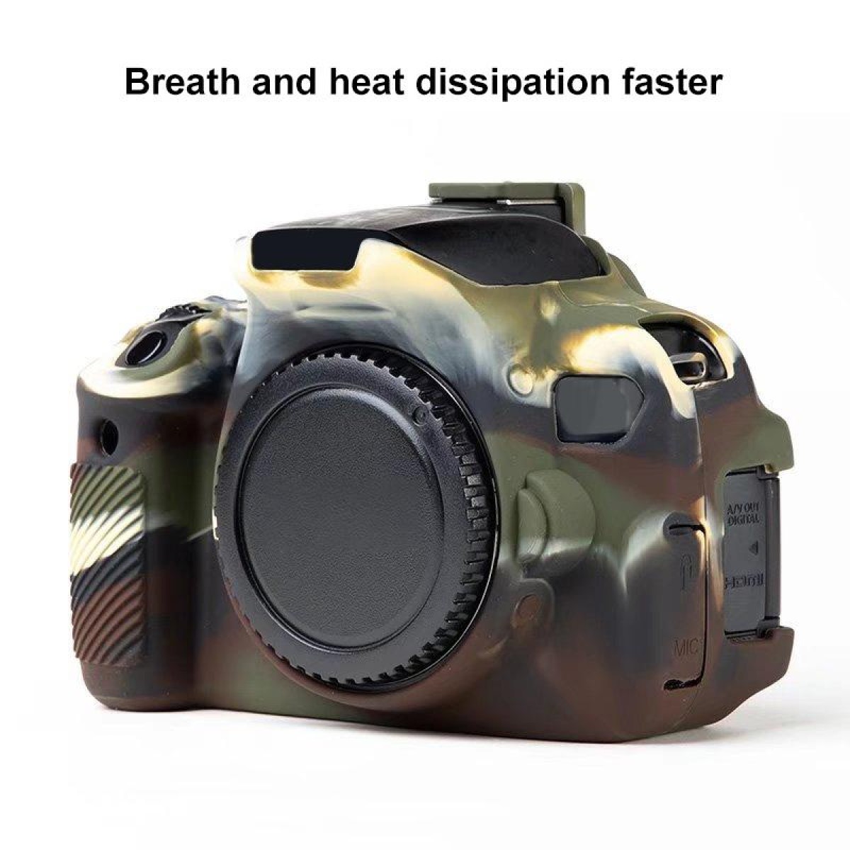 For Canon EOS 600D Soft Silicone Protective Case(Camouflage)