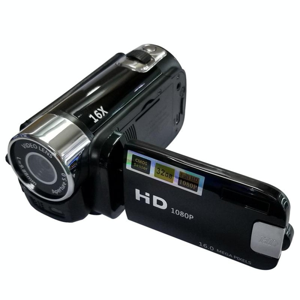 16X Digital Zoom HD 16 Million Pixel Home Travel DV Camera, UK Plug (Black)
