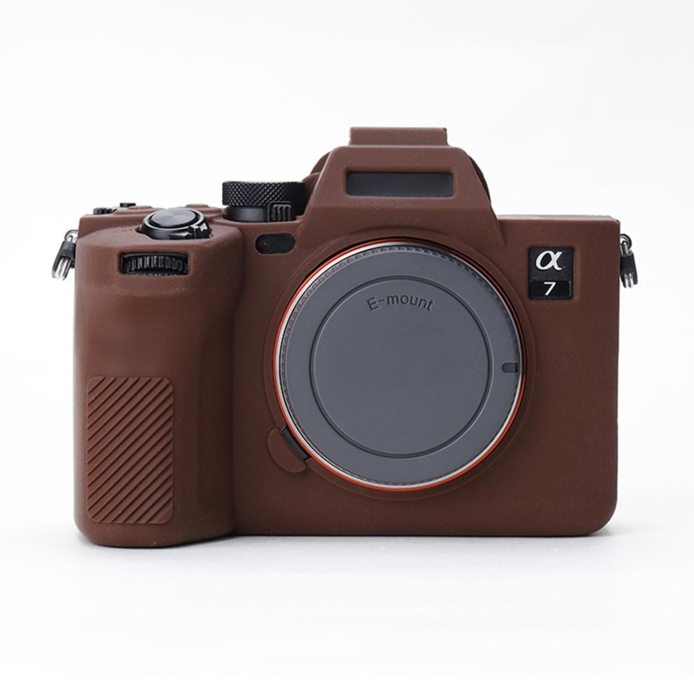 Soft Silicone Protective Case for Sony A7 IV (Coffee)