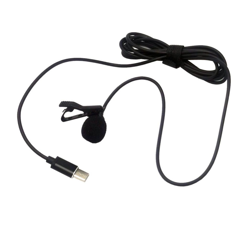 For Insta360 ONE R Lavalier Clip Type-C Recording Microphone (Black)