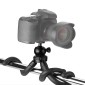 W1 Mini Octopus Flexible Tripod Holder with Ball Head for SLR Cameras, GoPro, Phones (Black)