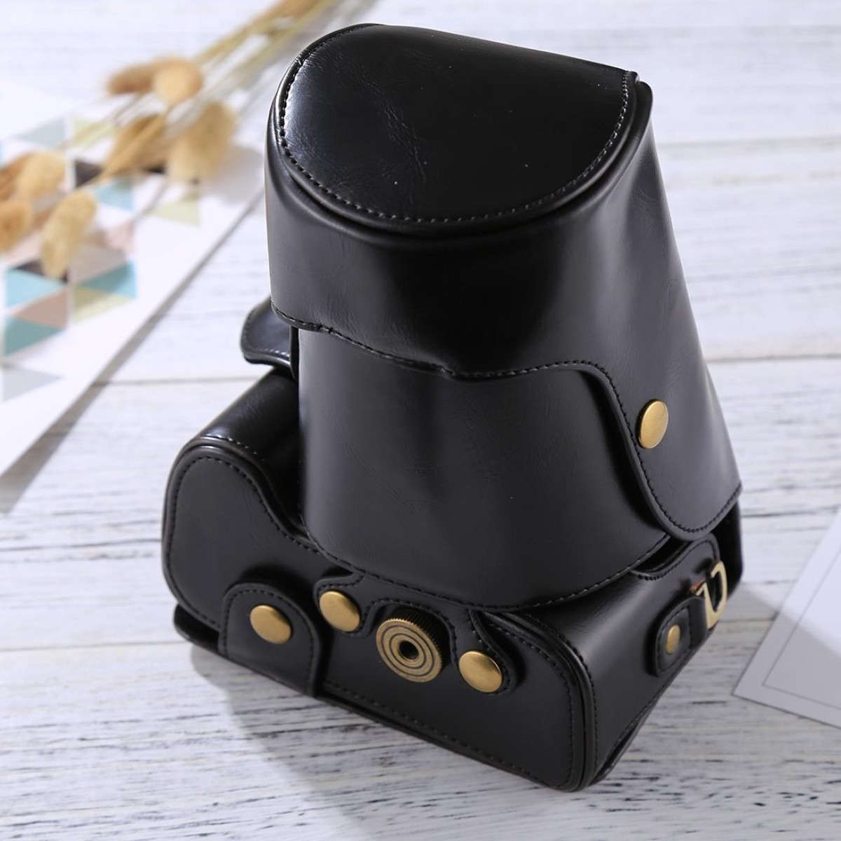 Full Body Camera PU Leather Case Bag for Nikon D5300 / D5200 / D5100 (18-55mm / 18-105mm / 18-140mm Lens) (Black)