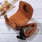 Full Body Camera PU Leather Camera Case Bag with Strap for Canon PowerShot G7 X Mark II (Brown)