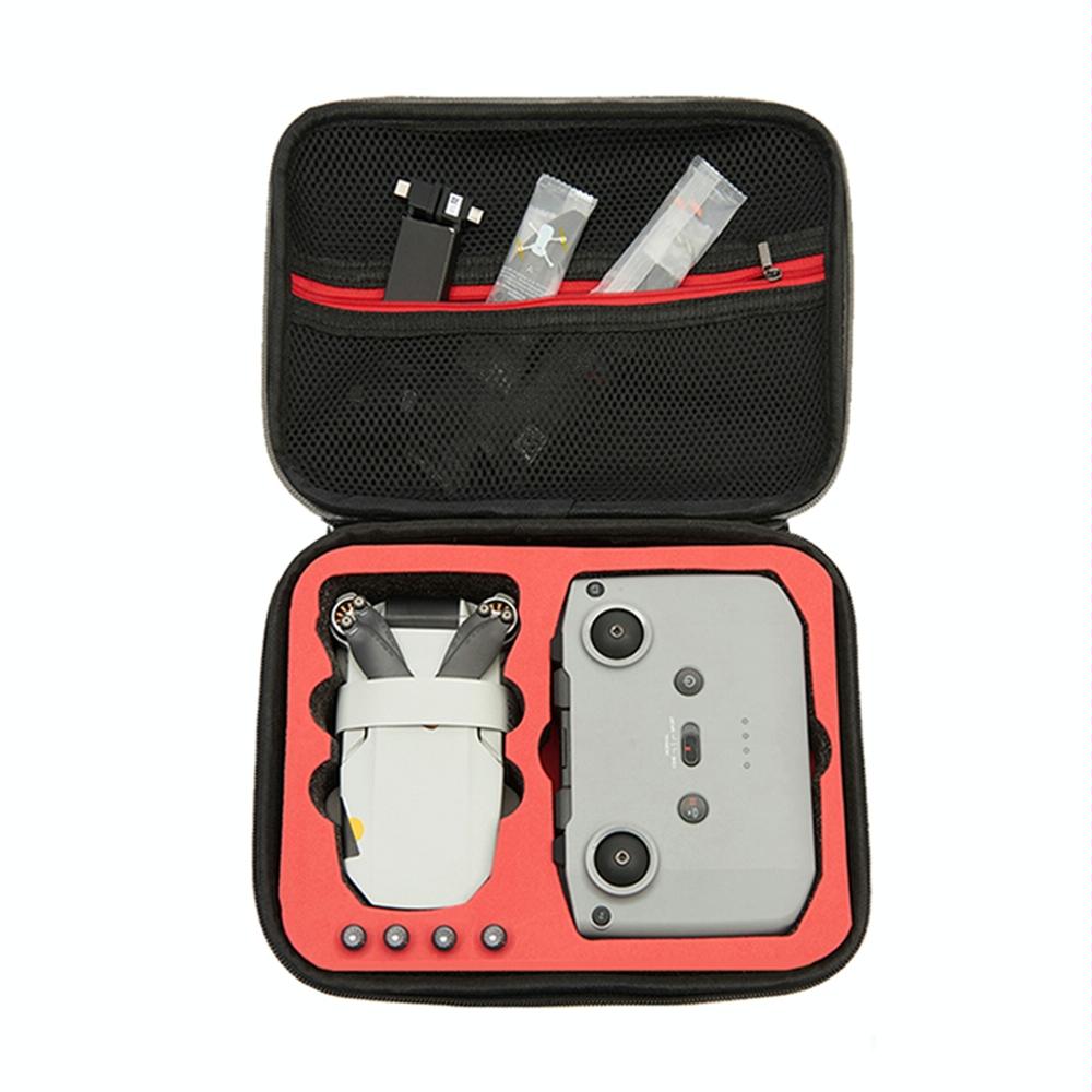 For DJI Mini 2 SE Grey Shockproof Carrying Hard Case Drone Storage Bag, Size: 24 x 19 x 9cm(Red)
