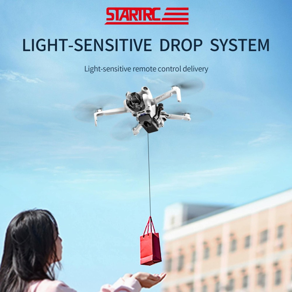 For DJI Mini 4 Pro STARTRC LED Light Air-Dropping System Thrower Parabolic