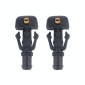 2 PCS Front Windshield Washer Wiper Jet Water Spray Nozzle + Hose Connector Set 3W7Z17603AA for Ford F-150