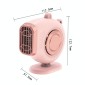 Portable Car Dashboard Electric Heater Winter Defroster, Voltage:24V(Pink)