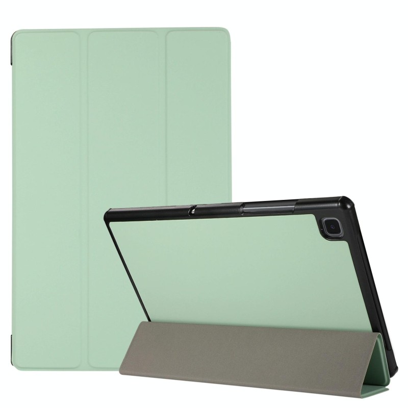 3-folding Skin Texture Horizontal Flip TPU + PU Leather Case with Holder For Samsung Galaxy Tab A7 10.4(2020) T500 / T505(Mint Green)
