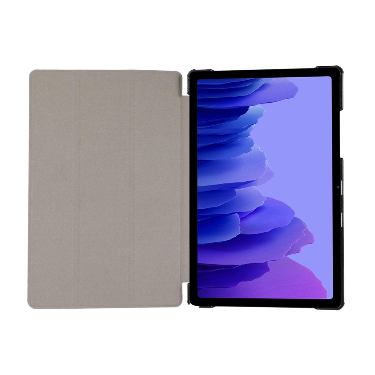 3-folding Skin Texture Horizontal Flip TPU + PU Leather Case with Holder For Samsung Galaxy Tab A7 10.4(2020) T500 / T505(Green)