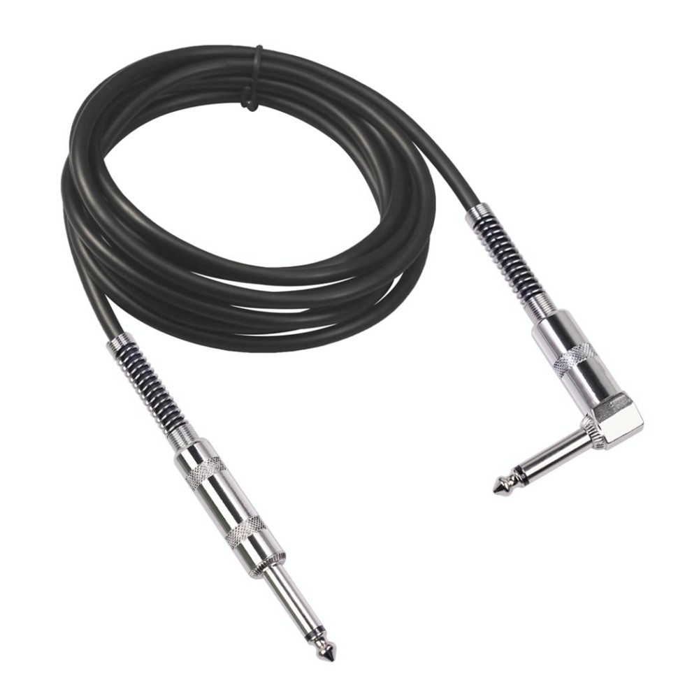 TC048SL 6.35mm Plug Straight to Elbow Electric Guitar Audio Cable, Cable Length:6m