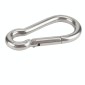 RV Trailer Spring Safety Rope Breakaway Cable, Safety Buckle Size:M8 x 80mm(Silver)