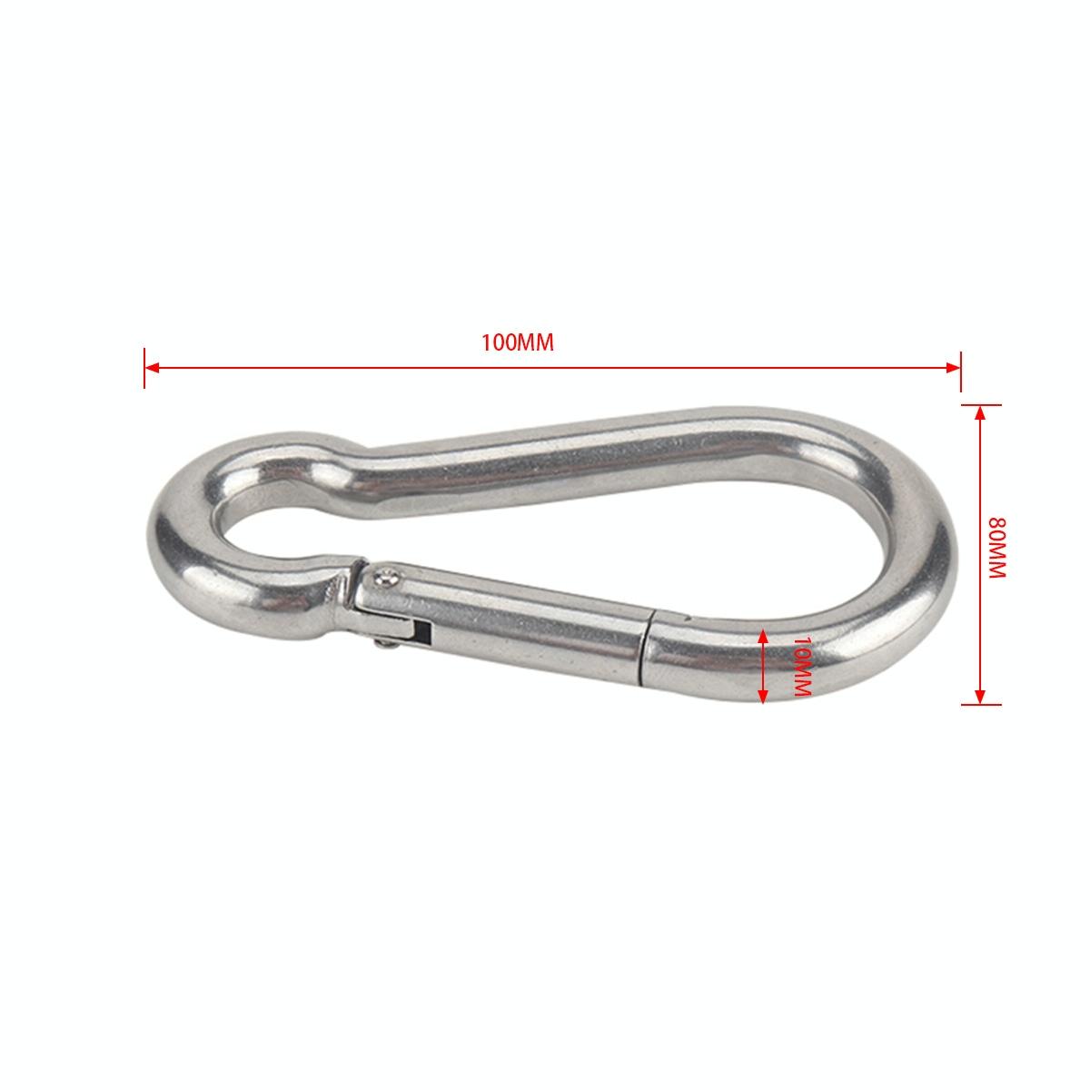 RV Trailer Spring Safety Rope Breakaway Cable, Safety Buckle Size:M10 x 100mm(Red)