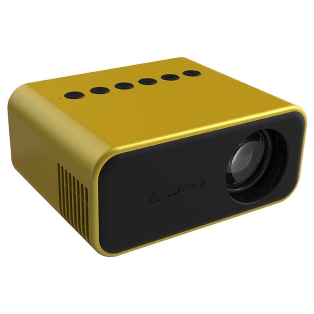 T500 1920x1080P 80 Lumens Portable Mini Home Theater LED HD Digital Projector With Remote Control & Adaptor(Yellow)