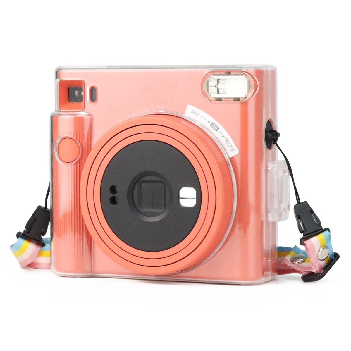 Clear Crystal Camera Bag with Shoulder Strap for Fujifilm Instax Square SQ1