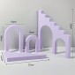 Ladder Combo Kits Geometric Cube Solid Color Photography Photo Background Table Shooting Foam Props (Purple)