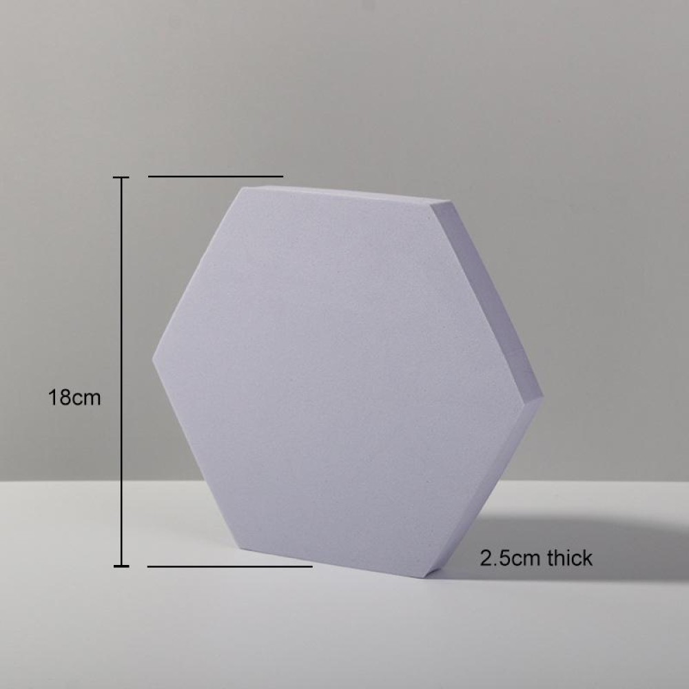 18 x 2cm Hexagon Geometric Cube Solid Color Photography Photo Background Table Shooting Foam Props (Purple)