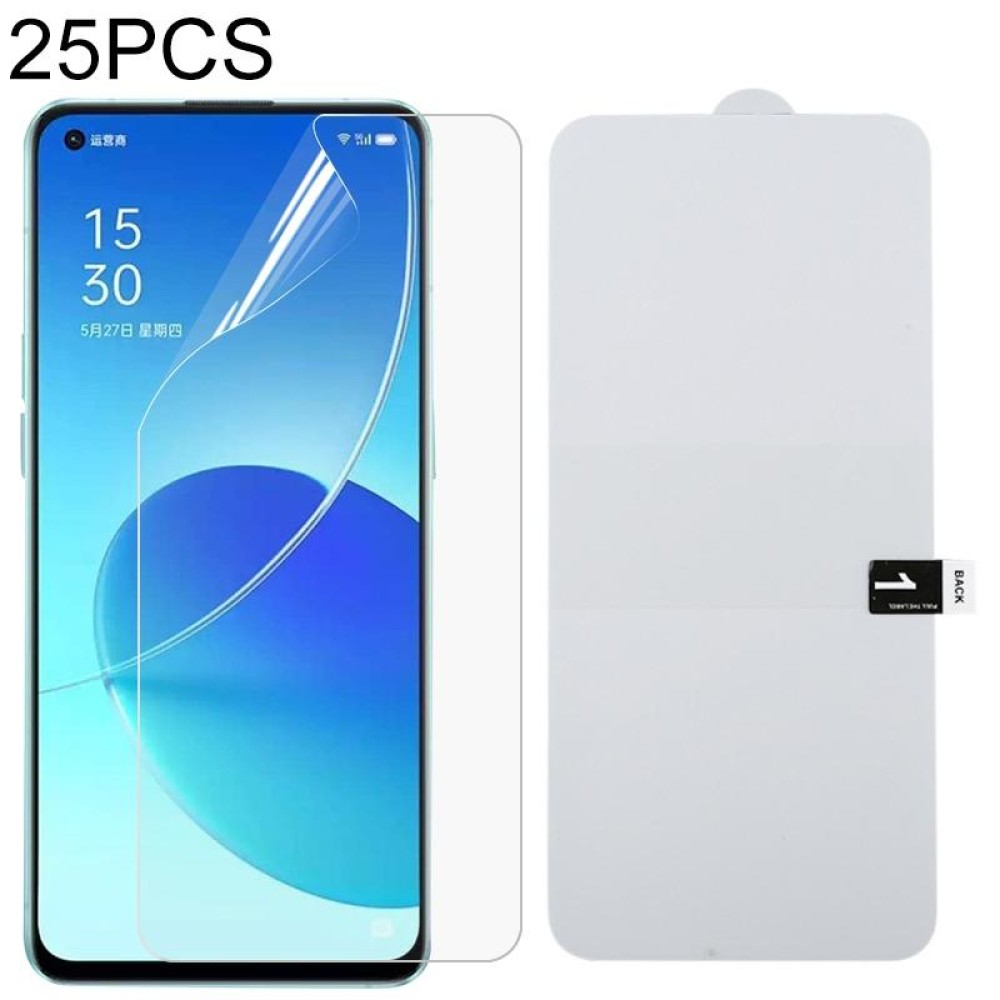 For OPPO Reno6 Pro 5G 25 PCS Full Screen Protector Explosion-proof Hydrogel Film