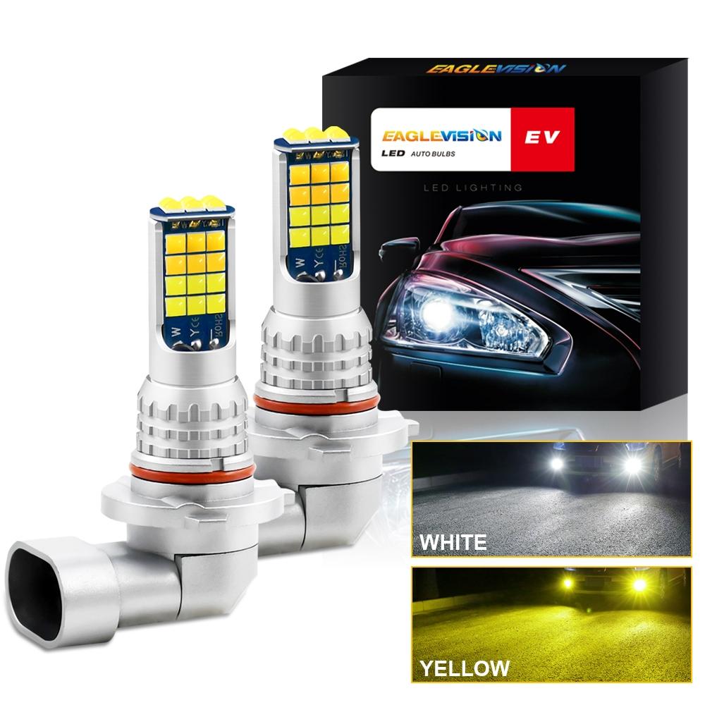 2 PCS V6 H10 DC9-36V 30W 3000LM IP65 Car LED Double Color Fog Light with 30LEDs SMD-2525 Lamp