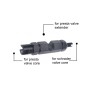 A5590 10 PCS Bicycle French Valve Core with Black Disassembly Tool