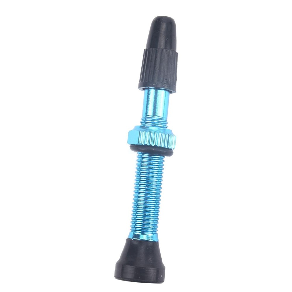 A5595 2 PCS 40mm Blue French Tubeless Valve Core with Blue Disassembly Tool for Road Bike