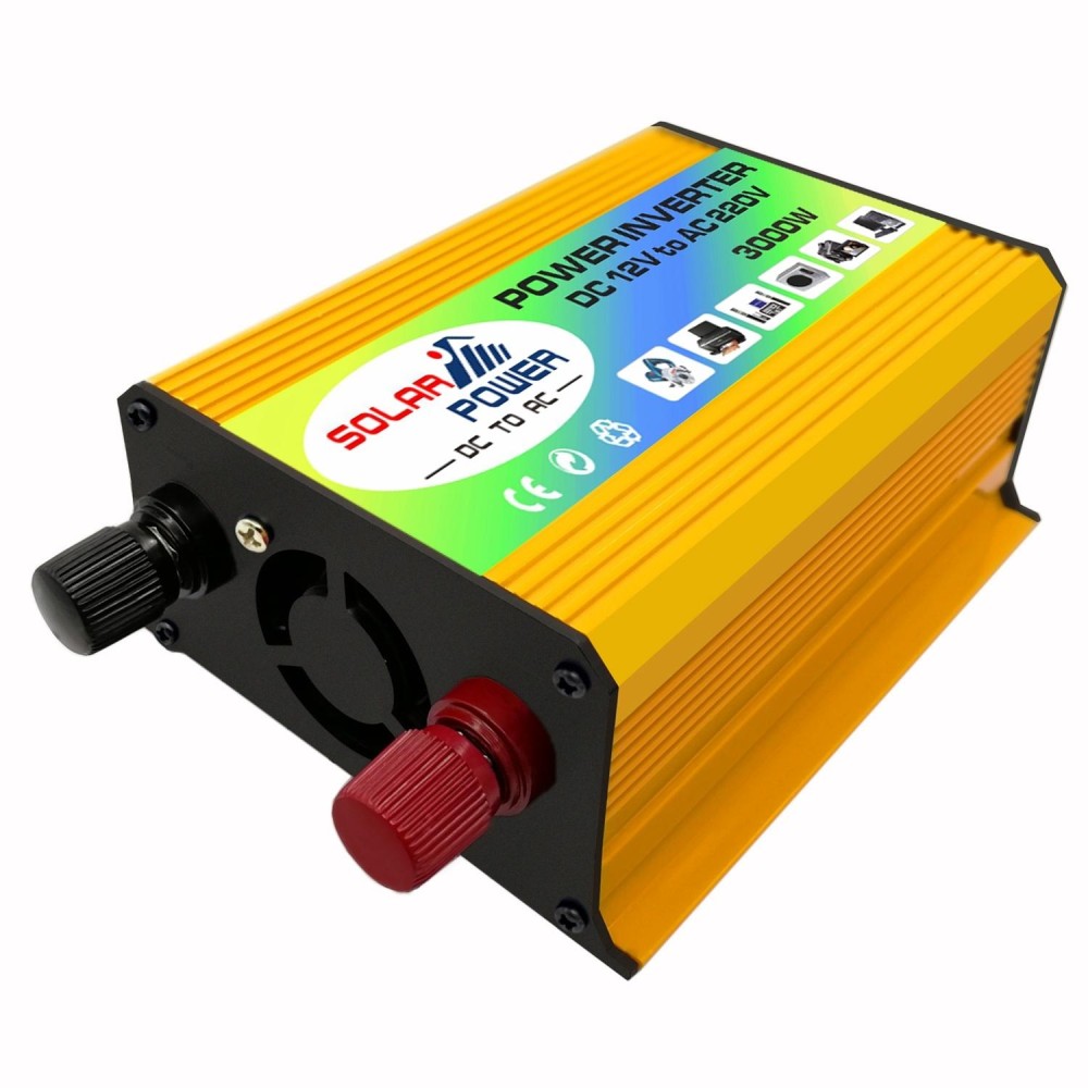 Tang I Generation 12V to 110V 3000W Intelligent Car Power Inverter with Dual USB(Yellow)