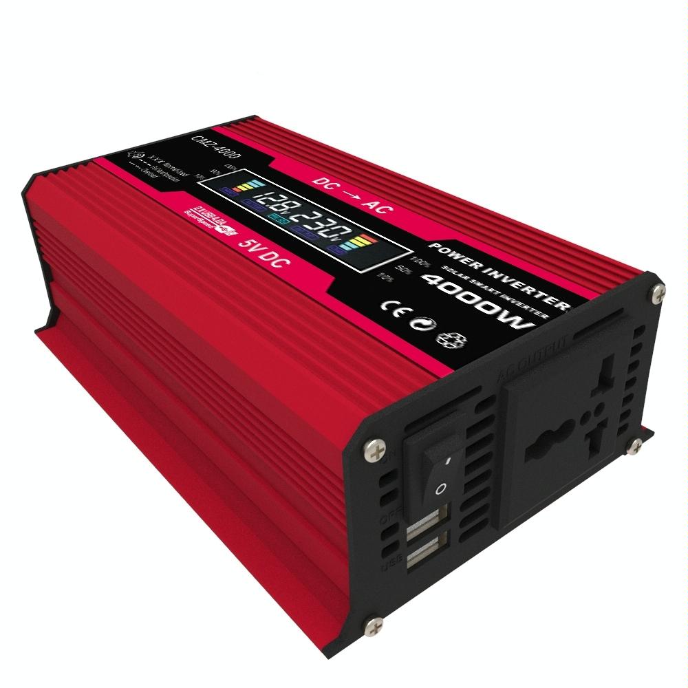 Zhizun Modified Sinewave 12V to 220V 4000W Car Power Inverter(Red)