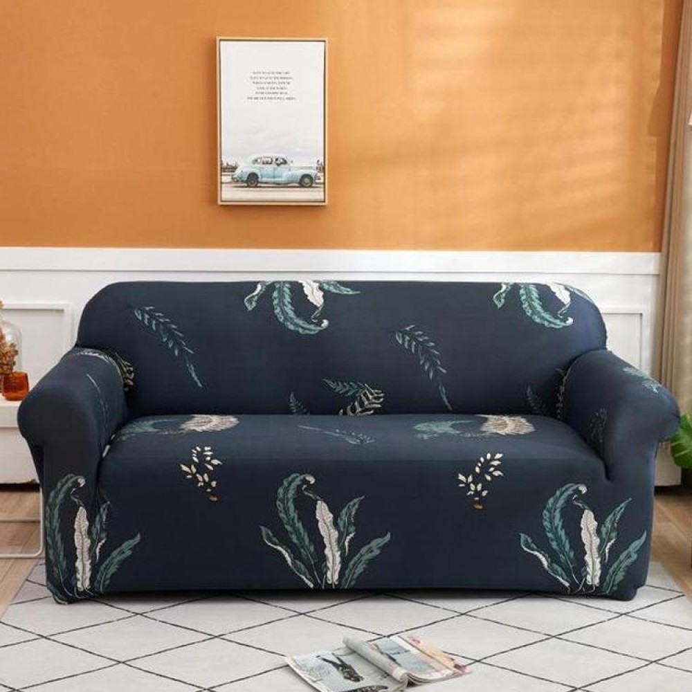 Double Seat Living Room Four Seasons Elastic Full Coverage Non-slip Sofa Cover, Size: 145 x 185cm(Seaweed)