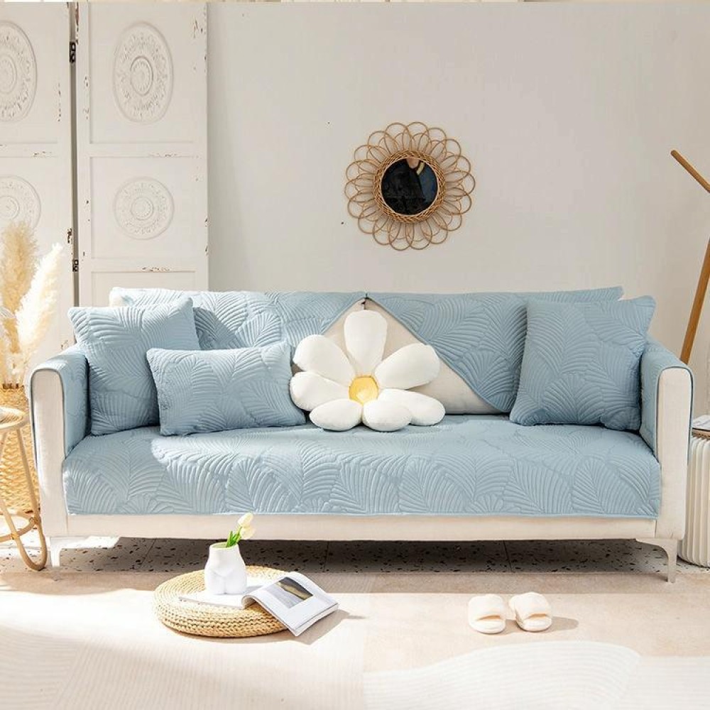 Four Seasons Universal Simple Modern Non-slip Full Coverage Sofa Cover, Size:70x90cm(Banana Leaf Blue)