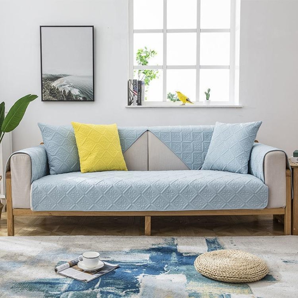 Four Seasons Universal Simple Modern Non-slip Full Coverage Sofa Cover, Size:70x180cm(Versailles Blue)