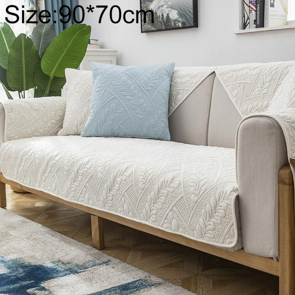 Four Seasons Universal Simple Modern Non-slip Full Coverage Sofa Cover, Size:90x70cm(Feather Dream Beige)