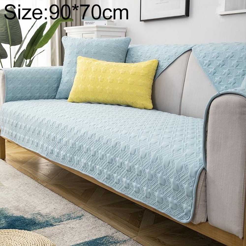Four Seasons Universal Simple Modern Non-slip Full Coverage Sofa Cover, Size:90x70cm(Houndstooth Blue)