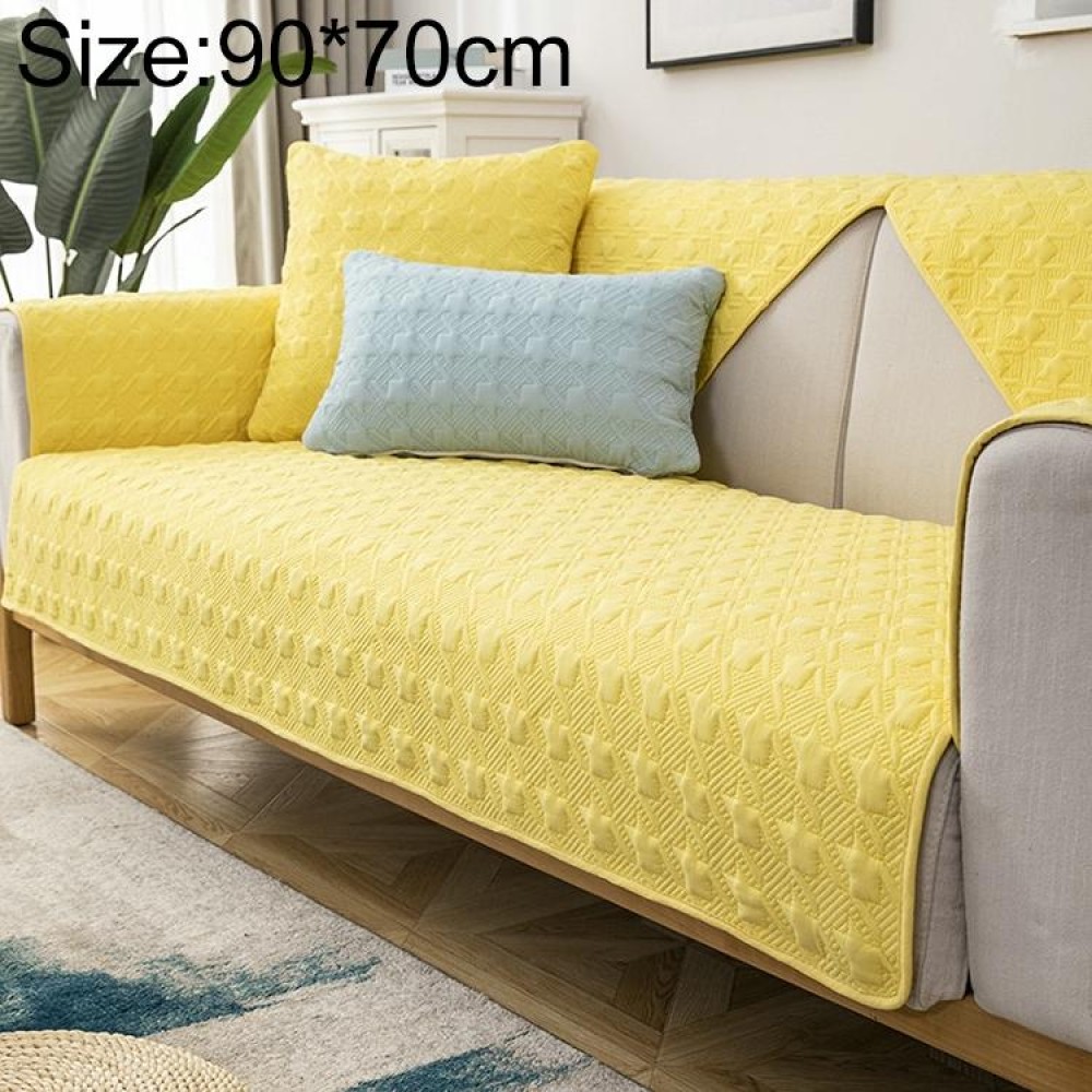 Four Seasons Universal Simple Modern Non-slip Full Coverage Sofa Cover, Size:90x70cm(Houndstooth Yellow)