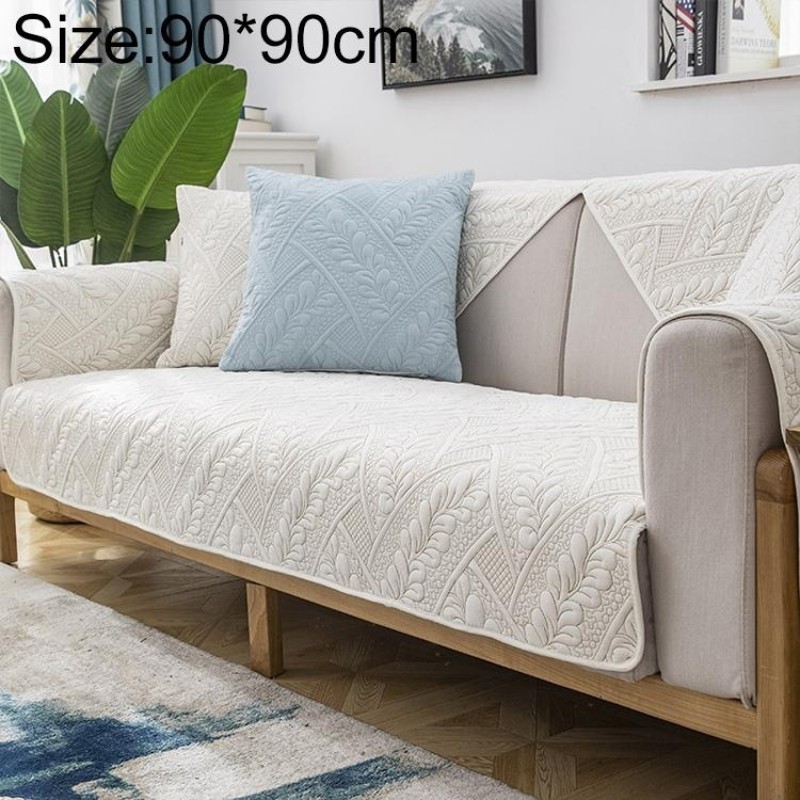 Four Seasons Universal Simple Modern Non-slip Full Coverage Sofa Cover, Size:90x90cm(Feather Dream Beige)