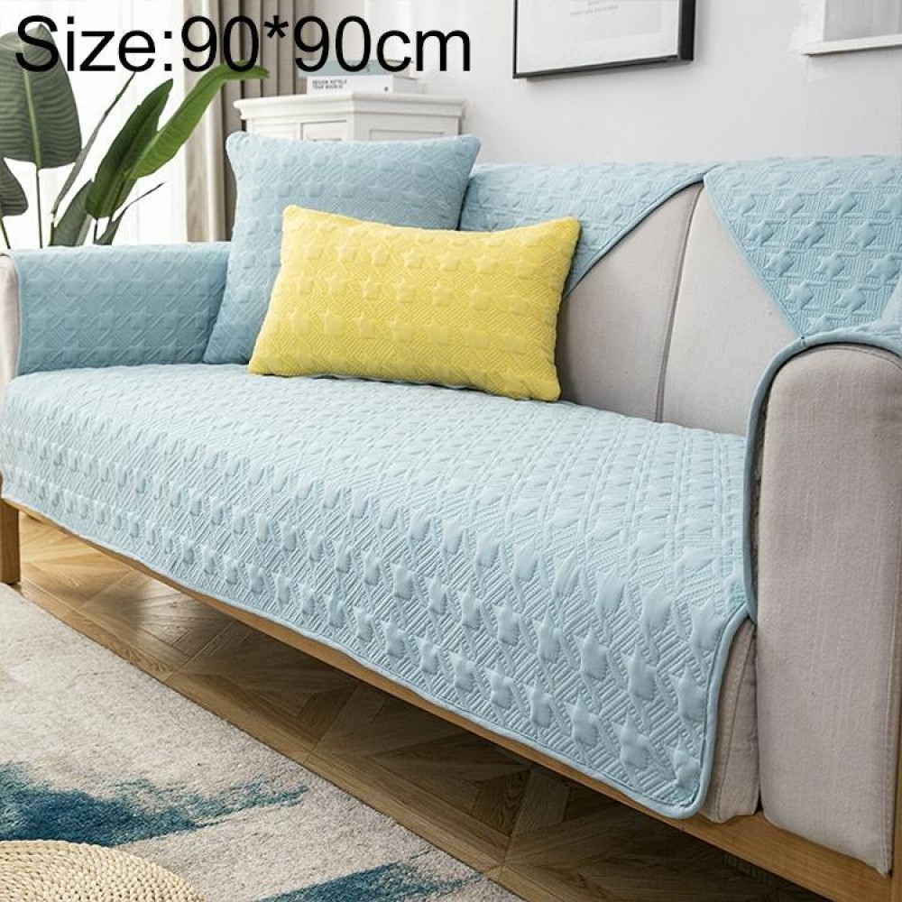 Four Seasons Universal Simple Modern Non-slip Full Coverage Sofa Cover, Size:90x90cm(Houndstooth Blue)
