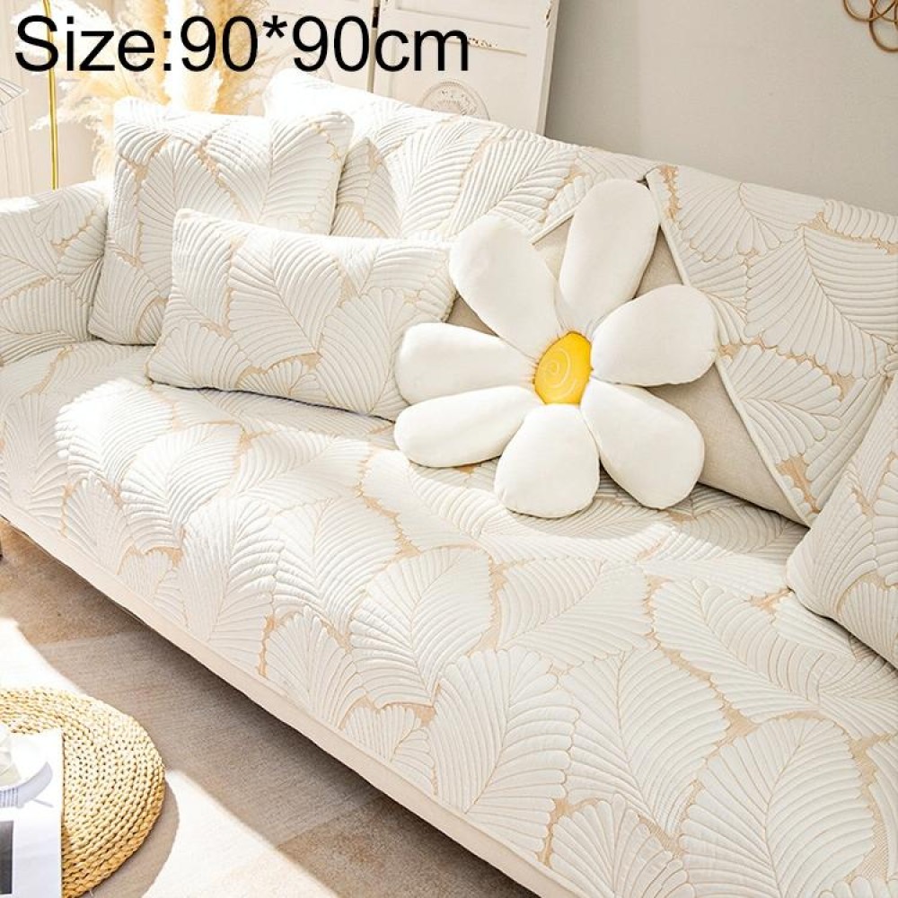 Four Seasons Universal Simple Modern Non-slip Full Coverage Sofa Cover, Size:90x90cm(Banana Leaf Beige)