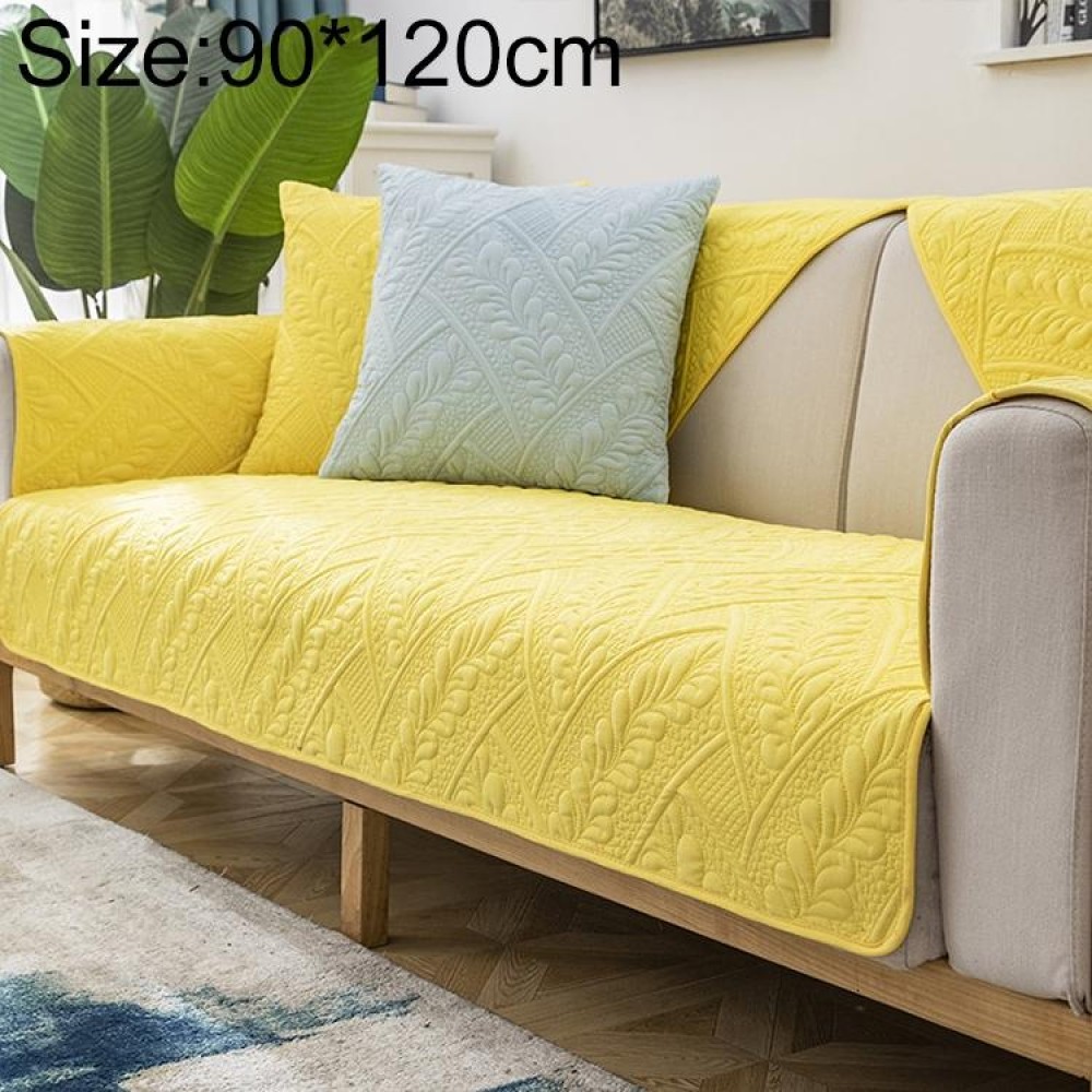 Four Seasons Universal Simple Modern Non-slip Full Coverage Sofa Cover, Size:90x120cm(Feather Dream Yellow)