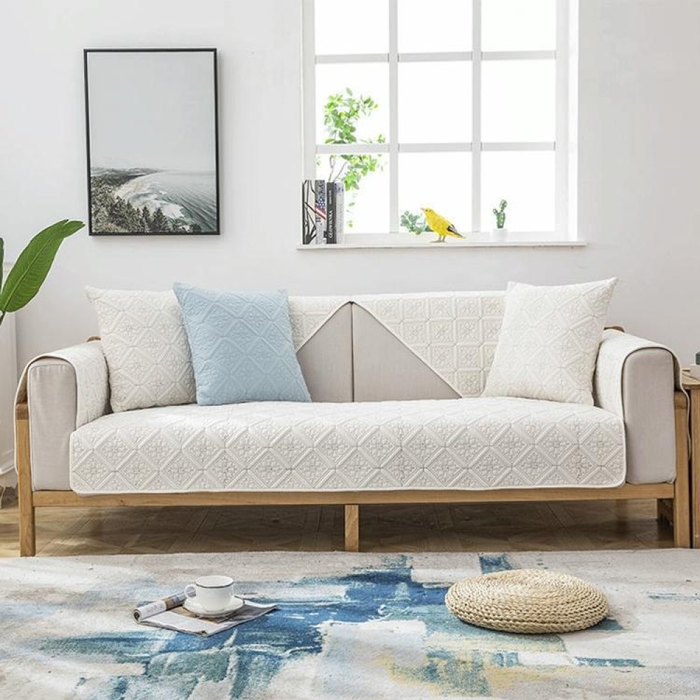 Four Seasons Universal Simple Modern Non-slip Full Coverage Sofa Cover, Size:90x120cm(Versailles Beige)