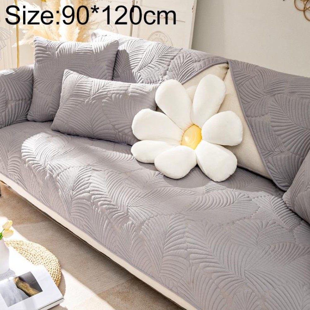 Four Seasons Universal Simple Modern Non-slip Full Coverage Sofa Cover, Size:90x120cm(Banana Leaf Grey)