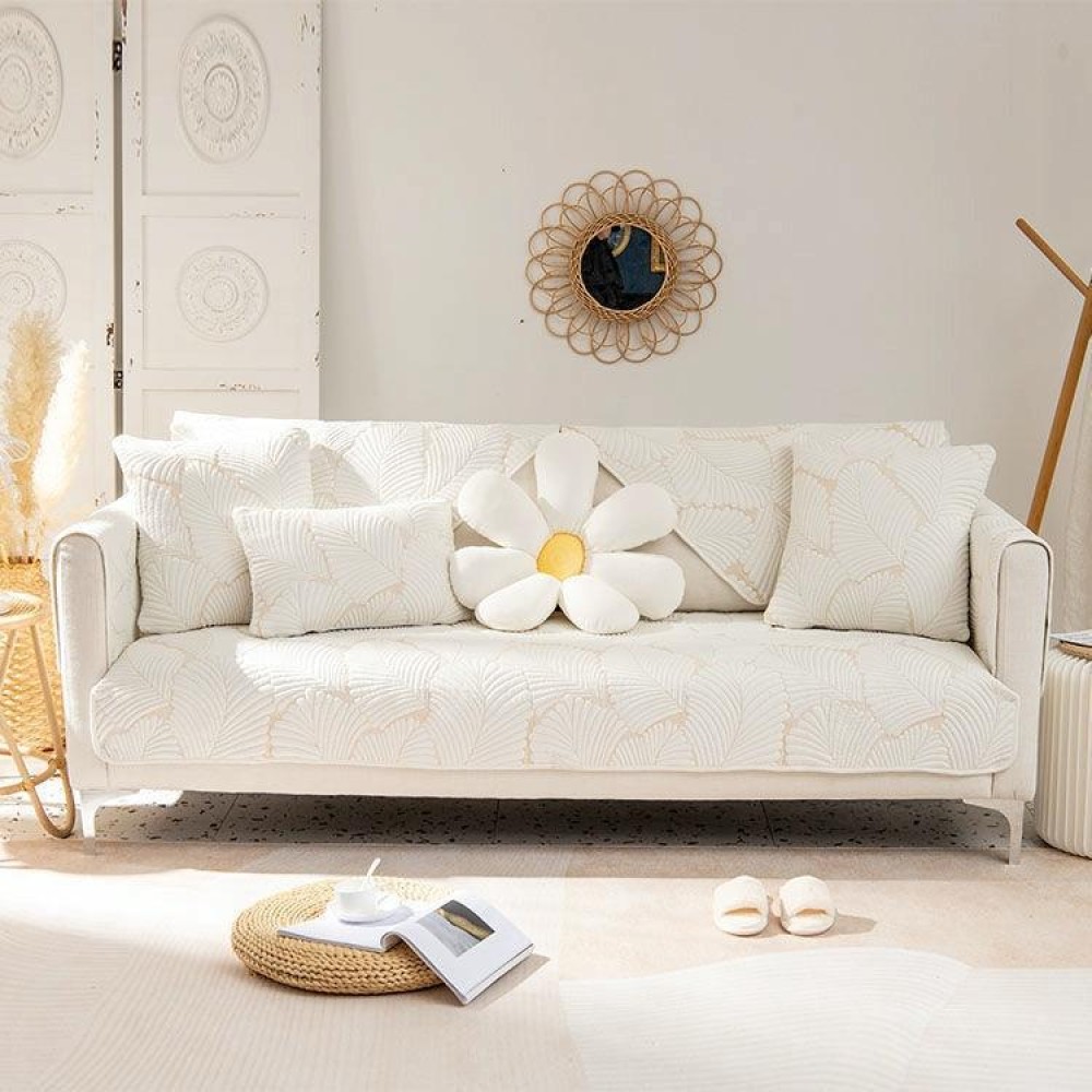 Four Seasons Universal Simple Modern Non-slip Full Coverage Sofa Cover, Size:90x120cm(Banana Leaf Beige)