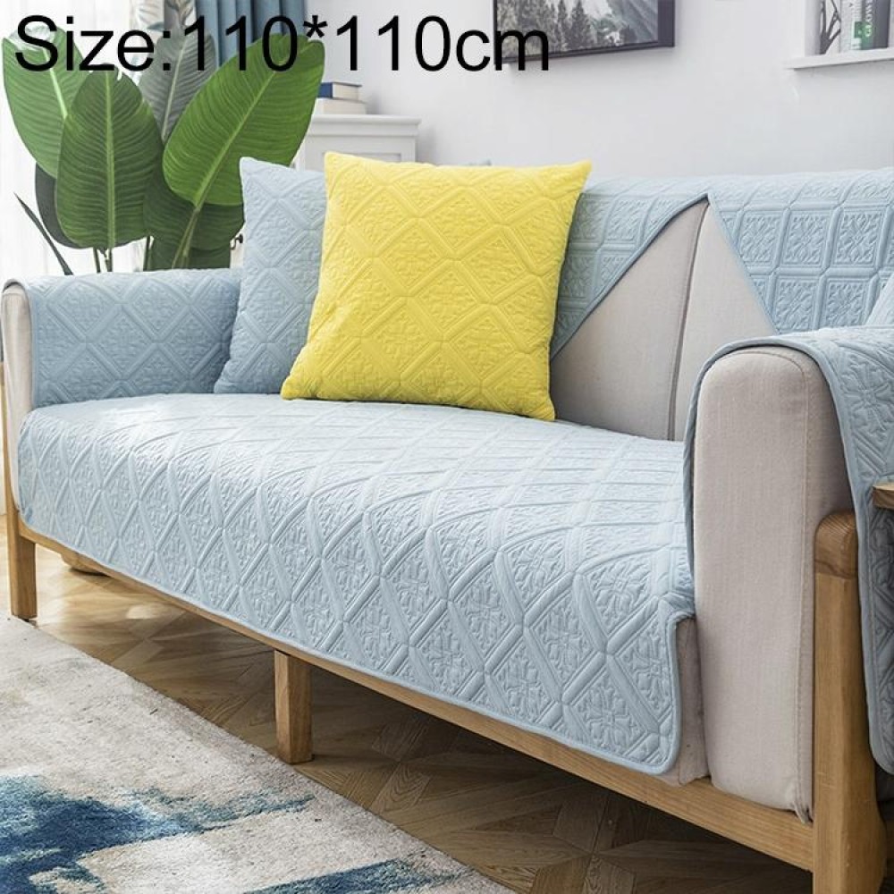 Four Seasons Universal Simple Modern Non-slip Full Coverage Sofa Cover, Size:110x110cm(Versailles Blue)