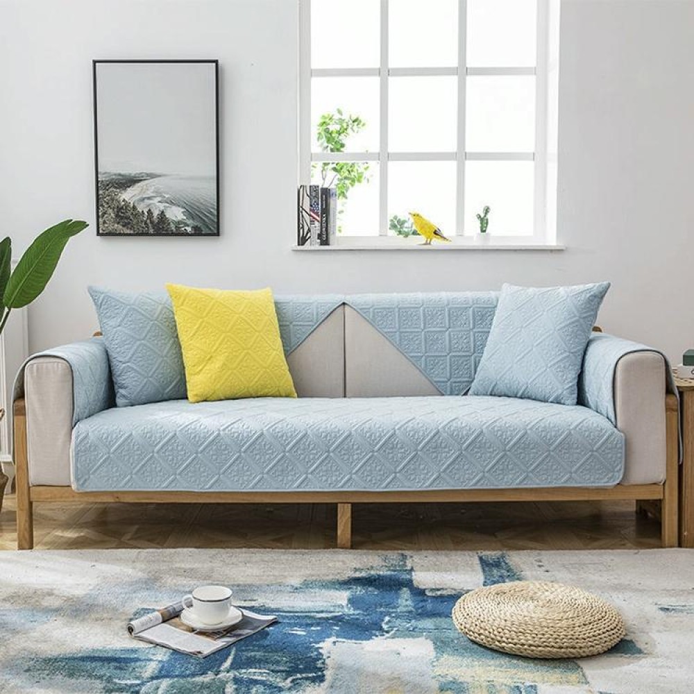 Four Seasons Universal Simple Modern Non-slip Full Coverage Sofa Cover, Size:110x110cm(Versailles Blue)