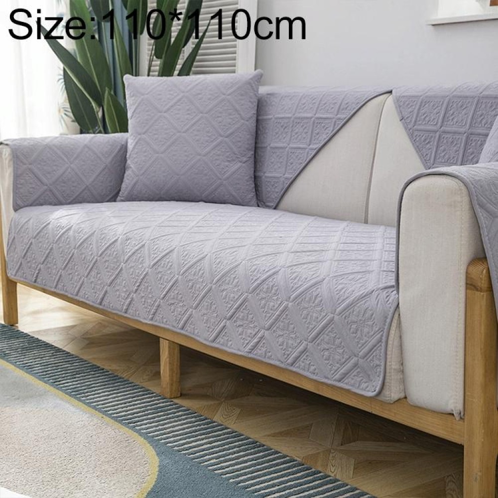 Four Seasons Universal Simple Modern Non-slip Full Coverage Sofa Cover, Size:110x110cm(Versailles Grey)