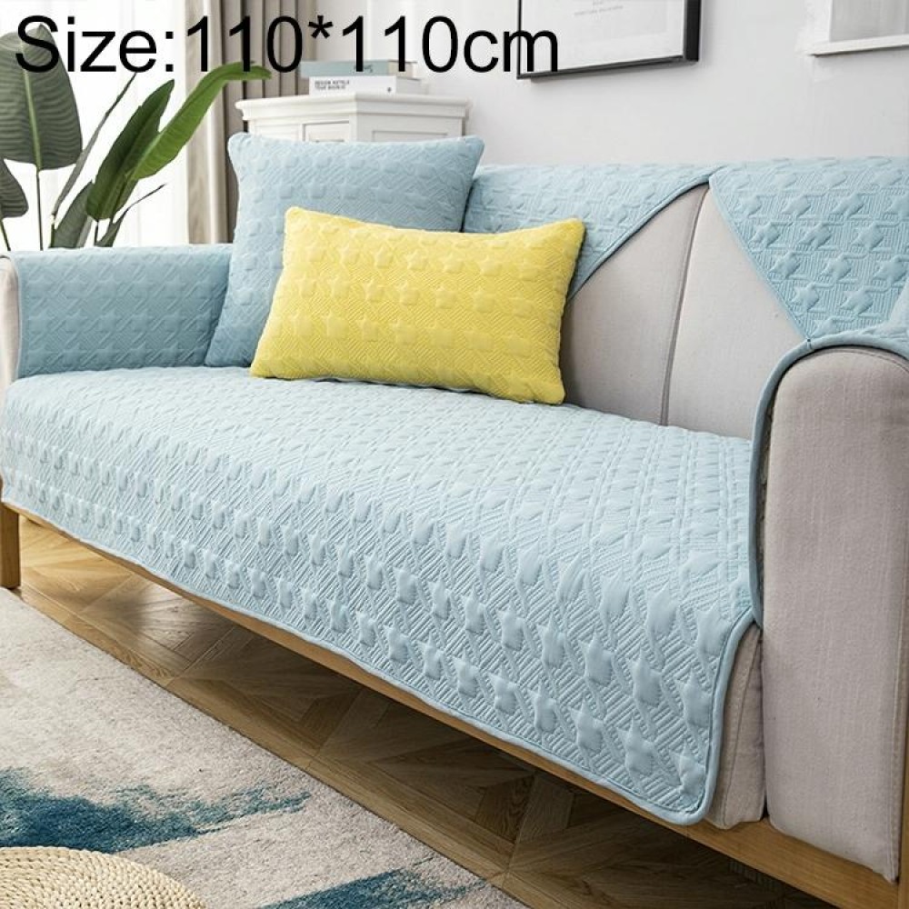 Four Seasons Universal Simple Modern Non-slip Full Coverage Sofa Cover, Size:110x110cm(Houndstooth Blue)