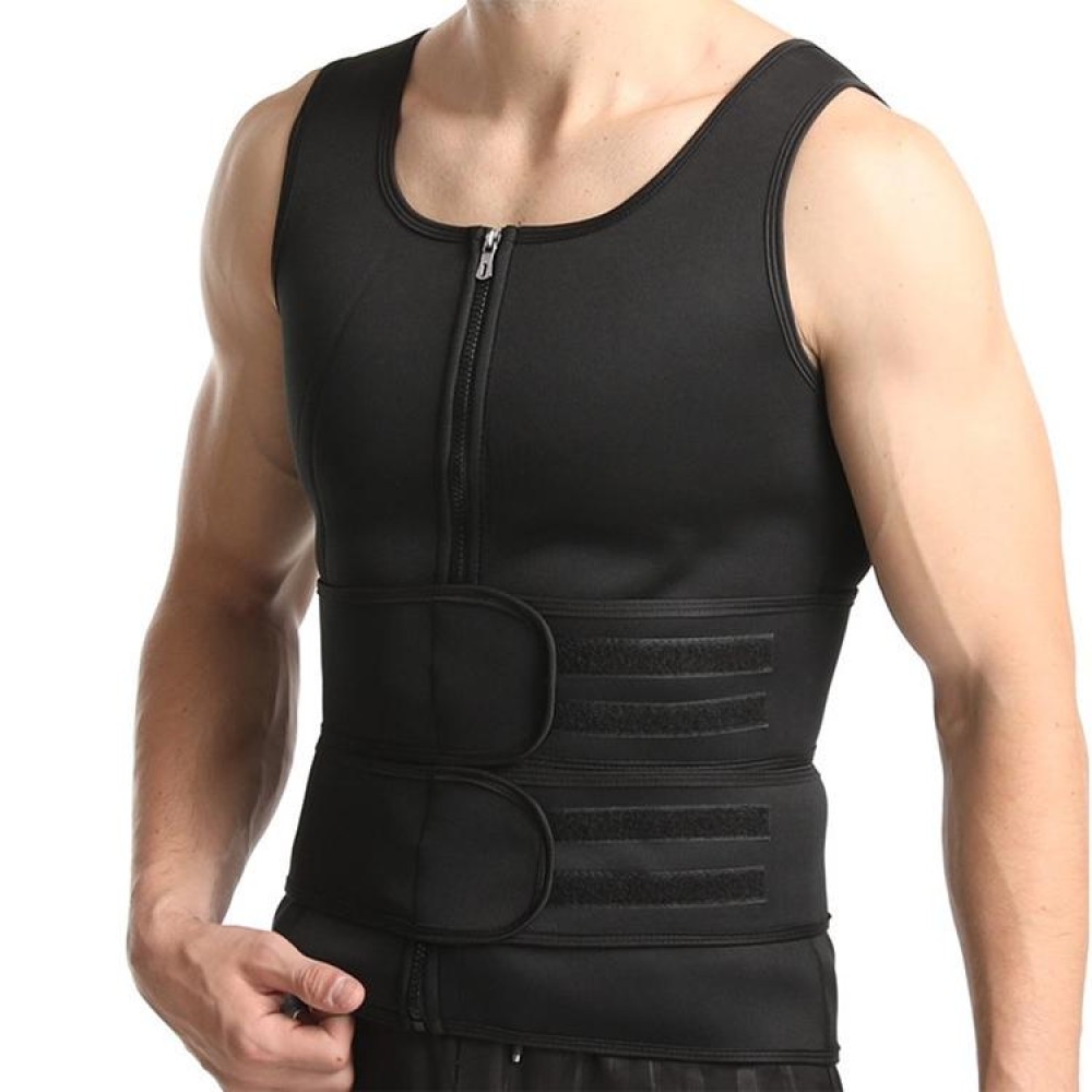 Neoprene Men Sport Body Shapers Vest Waist Body Shaping Corset, Size:S(Black)