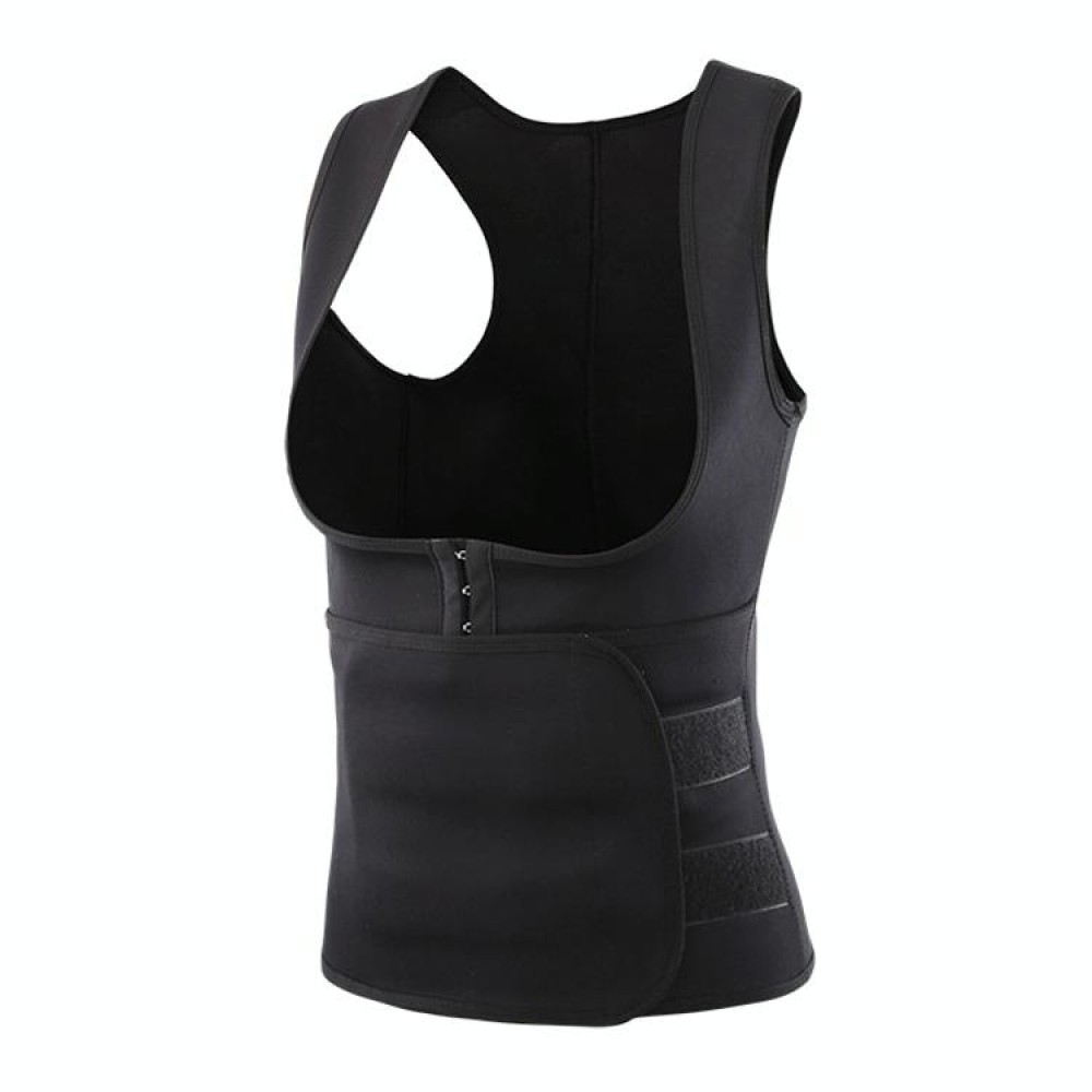 Breasted Shapers Corset Sweat-wicking Waistband Body Shaping Vest, Size:S(Black)