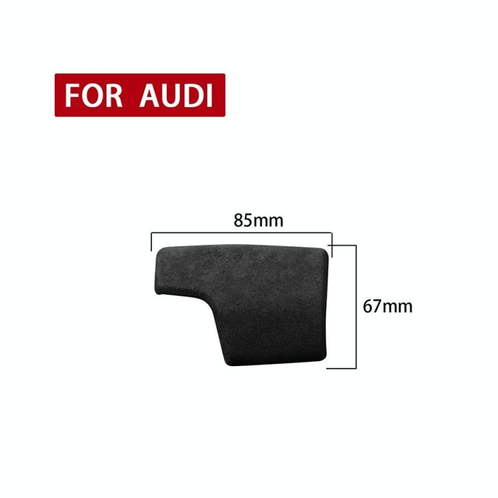 Car Suede Shift Knob Handle Cover B Version for Audi A6/A7(2019+) & SQ8(2017+) & RS6/RS7(2019+) & Q8/S8(2020+), Suitable for Left Driving(Black Grey)