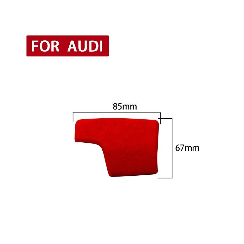 Car Suede Shift Knob Handle Cover B Version for Audi A6/A7(2019+) & SQ8(2017+) & RS6/RS7(2019+) & Q8/S8(2020+), Suitable for Left Driving(Wine Red)