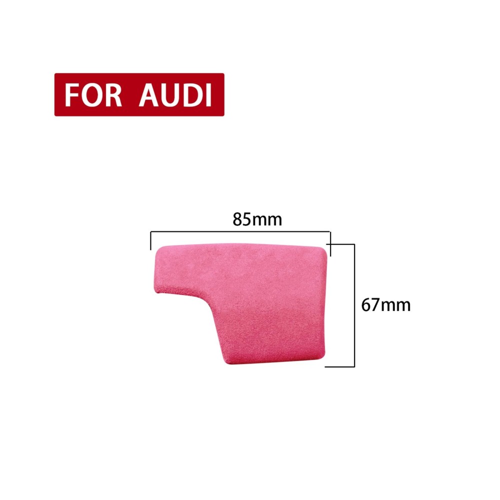 Car Suede Shift Knob Handle Cover B Version for Audi A6/A7(2019+) & SQ8(2017+) & RS6/RS7(2019+) & Q8/S8(2020+), Suitable for Left Driving(Pink)