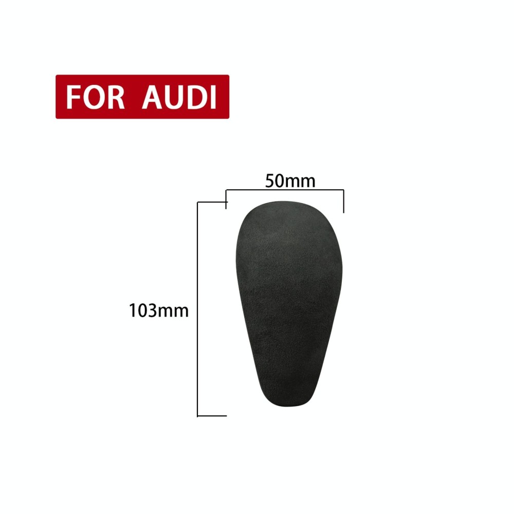 Car Suede Shift Knob Handle Cover for Audi A6 / S6 / A7(2015-2018) , Suitable for Left Driving(Black Grey)